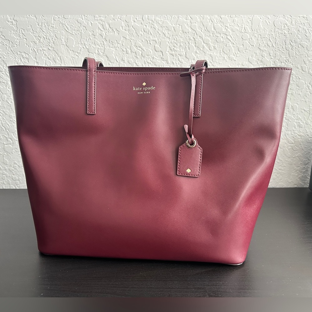 Burgundy Kate Spade leather bag/purse